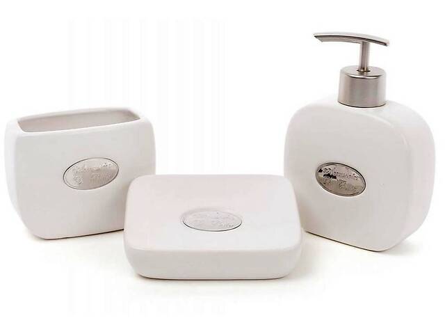 Набор аксессуаров для ванной комнаты 3 предмета Bona Di 851-254 белый