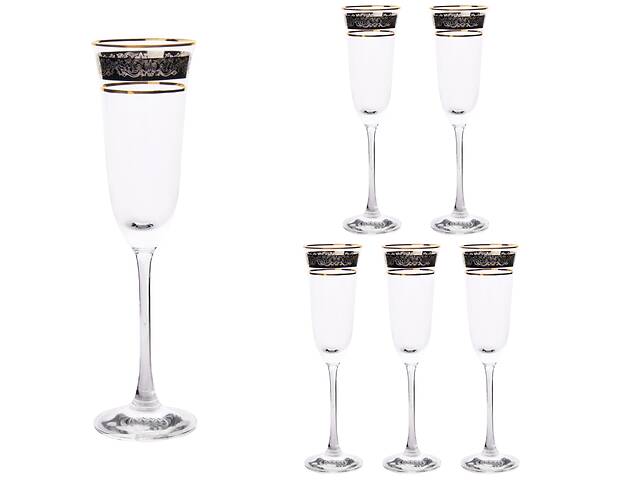Набор бокалов для шампанского Lora Бесцветный H50-016-6 170ml
