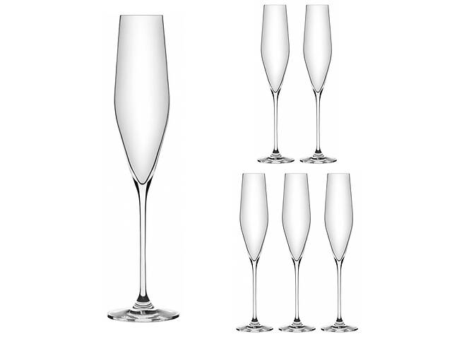 Набор бокалов для шампанского Lora Бесцветный H50-073-6 200ml