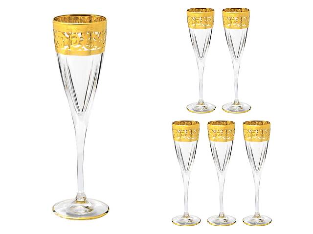 Набор бокалов для шампанского Lora Бесцветный H70-039 170ml
