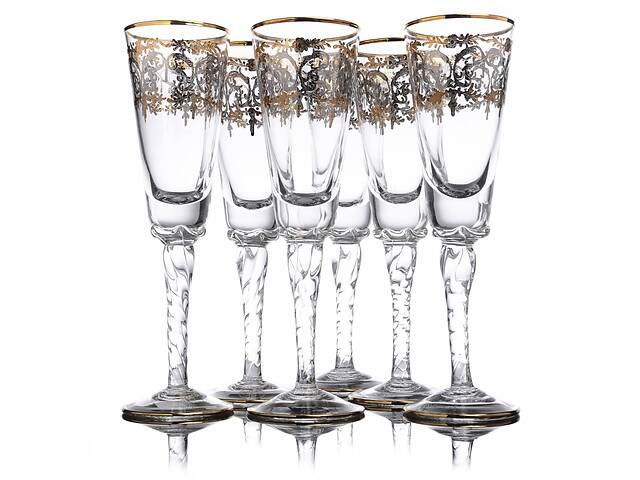 Набор бокалов для шампанского Lora Бесцветный H70-044 215ml