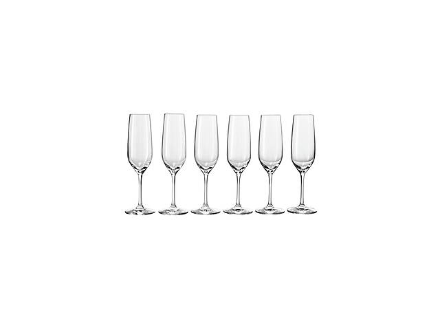 Набор бокалов для шампанского из хрустального стекла 6 шт Ernesto 235 мл прозрачный LI-113417