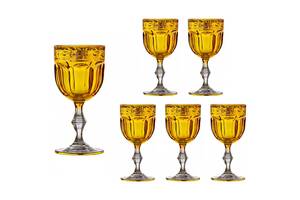 Набор бокалов для вина Lora Золотистый H60-031 185ml