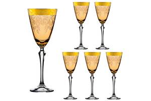 Набор бокалов для вина Lora Золотистый H80-069 250ml