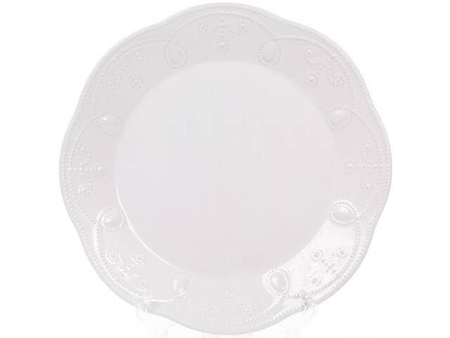Набор Bona 6 обеденных тарелок Leeds Ceramics диаметр 28.5см каменная керамика Белые DP40096