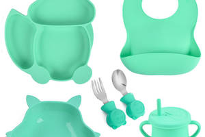 Набор детской посуды 2Life Белка Y13 из 7 предметов Зеленый (n-11320)
