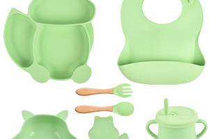 Набор детской посуды 2Life Белка Y3 7 предметов Зеленый (n-11338)