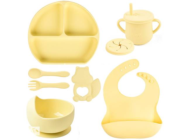 Набор детской посуды 2Life Y11 7 предметов Желтый (n-11344)