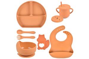 Набор детской посуды 2Life Y25 7 предметов Оранжевый (n-11346)