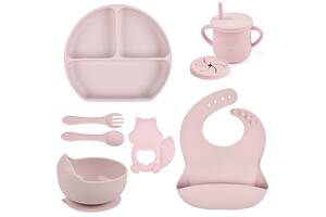Набор детской посуды 2Life Y26 7 предметов Розовый (n-11347)