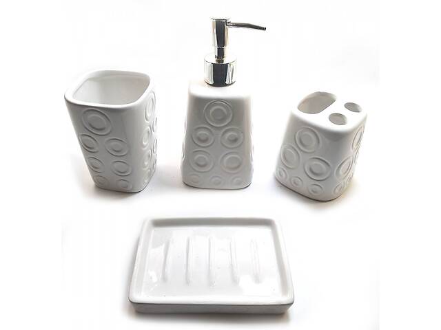 Набор для ванной комнаты Delizia керамический Белый (DN32095C)