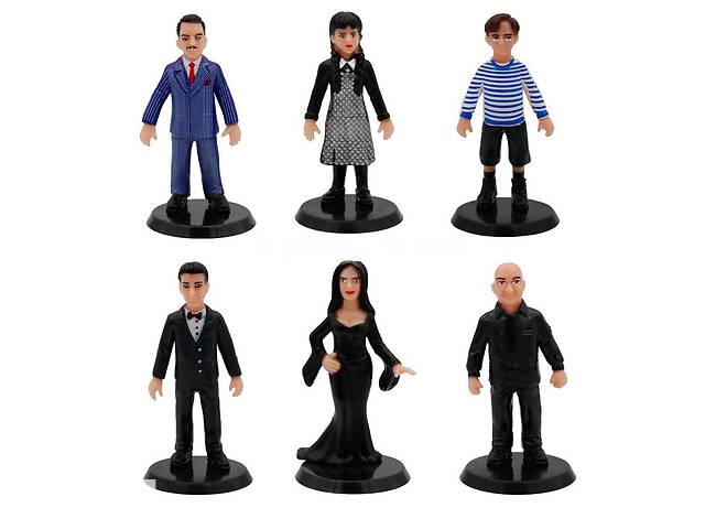 Набор фигурок Banpresto The Addams Family Wednesday Addams 9-10 см 6 шт Разноцветный