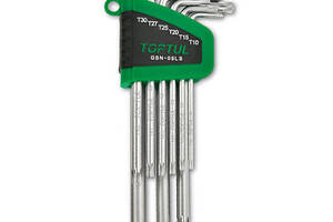 Набор Г-образных ключей длинных Toptul GSN-09LS TORX T10-T50 9 ед