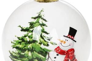 Набор керамических шаров 'С Новым Годом' Снеговичок 8.2х8х9.7см, 4 штуки