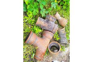 Набір: Коліно, відвід, трійник, муфта чавунний каналізаційний Ду100.ССС