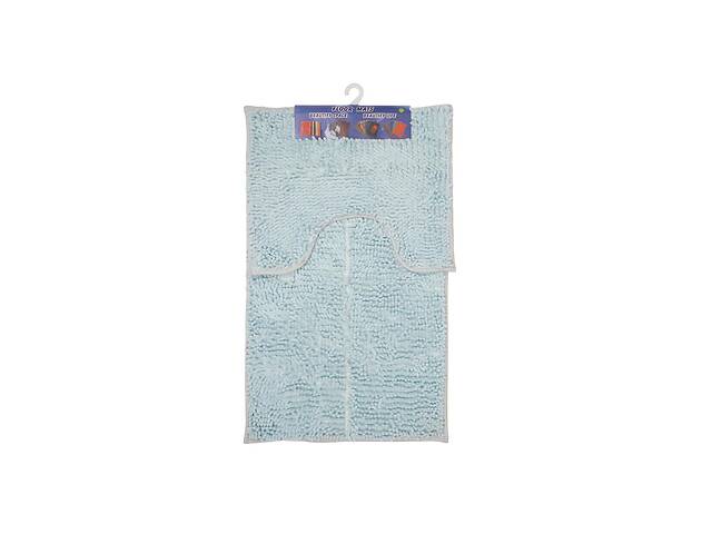 Набор ковриков для ванной комнаты Kornel 50х80/40х50 см 2 шт Светло-голубой