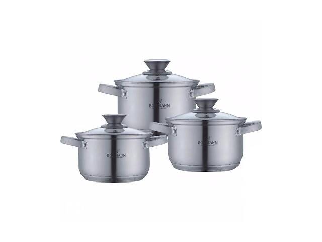 Набор кухонной посуды из нержавеющей стали 6 предметов Bohmann BH-0516