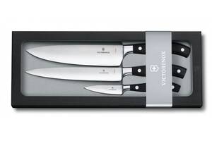 Набор кухонных кованых ножей Victorinox Forged Сhef's Grand Maitre 3 шт Черные (7.7243.3)