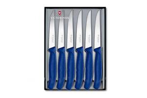 Набор кухонных ножей для стейка Victorinox Swiss Classic Steak Set 6 шт Синие (6.7232.6)