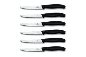Набор кухонных ножей для стейка Victorinox Swiss Classic Steak Gift Set 6 шт Черные (6.7233.6)