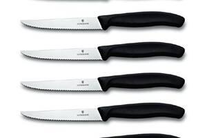 Набор кухонных ножей для стейка Victorinox Swiss Classic Steak Gift Set 6 шт Черные (6.7233.6)