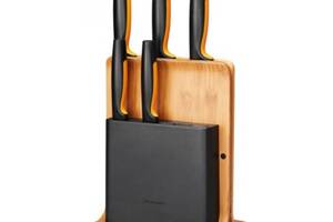 Набор кухонных ножей с бамбуковым блоком Fiskars Functional Form ™ 5 шт 1057552
