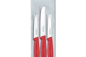 Набор кухонных овощных ножей Victorinox Swiss Classic Paring Set 3 шт Красный (6.7111.3)