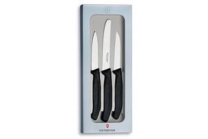 Набор кухонных овощных ножей Victorinox Swiss Classic Paring Set 3 шт Черный (6.7113.3G)