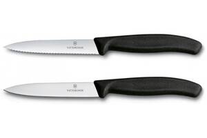 Набор кухонных овощных ножей Victorinox Swiss Classic Paring Set 10 см 2 шт Черные (6.7793.B)