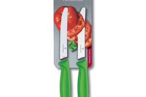 Набор кухонных овощных ножей Victorinox TomatoSausage 11 см 2 шт Зеленые (6.7836.L114B)