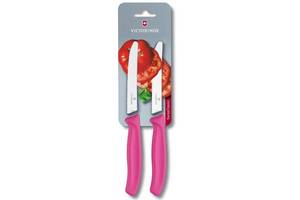 Набор кухонных овощных ножей Victorinox TomatoSausage 11 см 2 шт Розовые (6.7836.L115B)