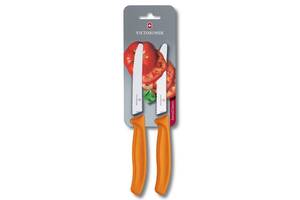 Набор кухонных овощных ножей Victorinox TomatoSausage 11 см 2 шт Оранжевые (6.7836.L119B)