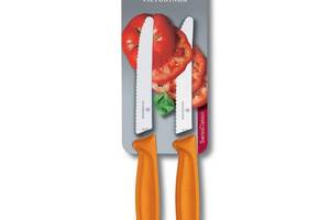 Набор кухонных овощных ножей Victorinox TomatoSausage 11 см 2 шт Оранжевые (6.7836.L119B)