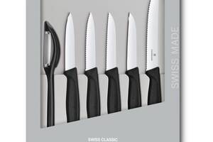 Набор кухонных овощных ножей и овощечистки Victorinox Swiss Classic Paring Set 6 предметов Черный (6.7113.6G)