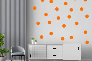 Набор наклеек на стену в детскую комнату 'Оранжевые круги' Кавун 100х100 см