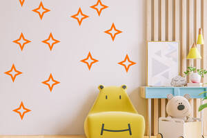 Набор наклеек на стену в детскую комнату 'Оранжевые звезды' Кавун 100х100 см
