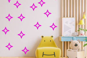 Набор наклеек на стену в детскую комнату 'Пурпурные звезды' Кавун 100х100 см