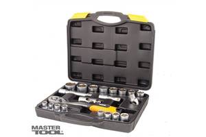 Набор насадок торцевых MASTERTOOL PROFI CrV 1/2' 10-32 мм трещотка 72Т 21 шт кейс 78-4021-PF