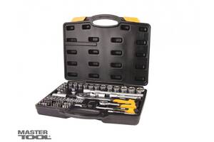 Набор насадок торцевых MASTERTOOL PROFI CrV 1/4'-1/2' трещотка 72Т 72 шт кейс 78-5072-PF