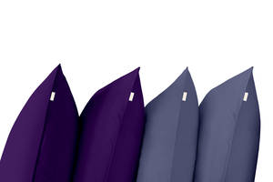 Набор наволочек Cosas DARK PLUM&DARK BLUE SET 50х70 см 4 шт Фиолетовый/Темно-синий