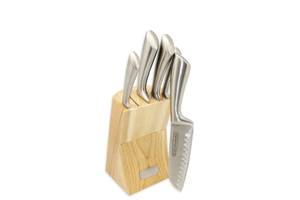 Набор ножей кухонных из нержавеющей стали с подставкой 6 предметов Kamille 5130