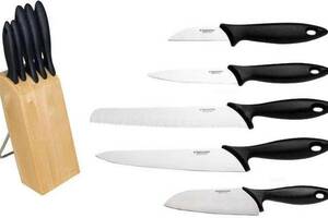Набор ножей в деревяном блоке Fiskars Essential