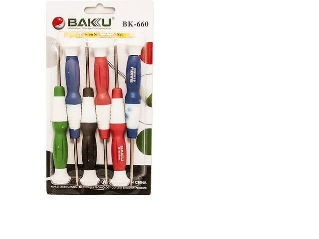 Набор отверток BAKKU BK-660 (6 отверток), Blister-box