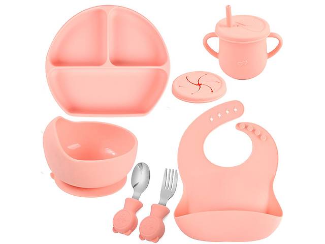 Набор посуды 2Life Y12 6 предметов Розовый (v-11168)