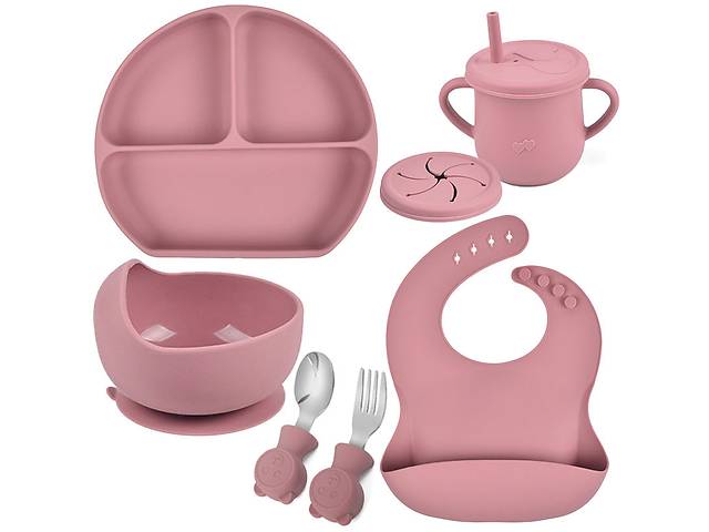 Набор посуды 2Life Y19 6 предметов Розовый (v-11175)