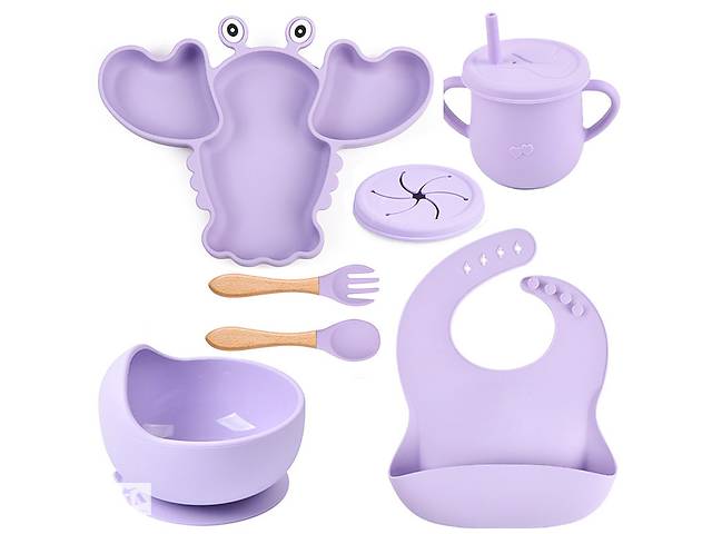 Набор посуды 2Life Y2 6 предметов Фиолетовый (v-11194)
