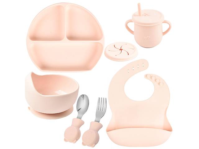 Набор посуды 2Life Y4 6 предметов Розовый (n-11160)