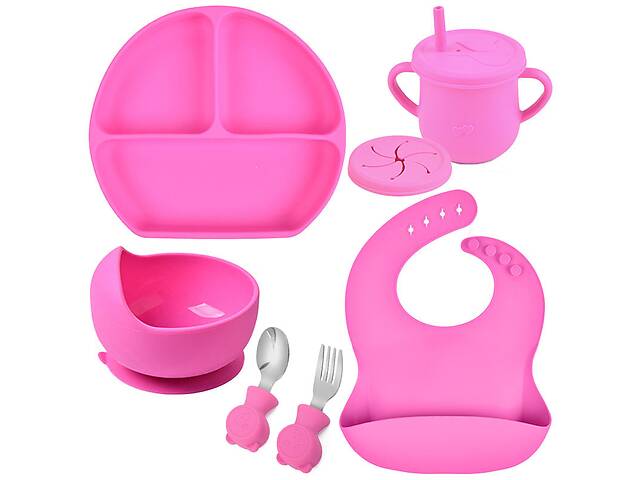 Набор посуды 2Life Y8 6 предметов Розовый (v-11164)