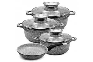Набор посуды 7 предметов UNIQUE UN-5521 Grey
