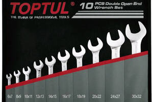 Набор рожковых ключей 6-32 мм TOPTUL 10 шт GPCJ1001